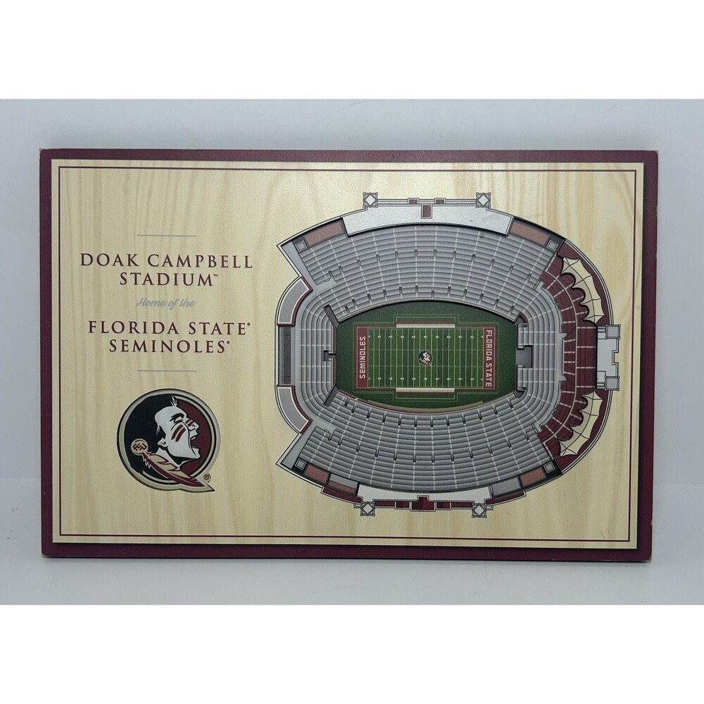 3D Florida State Seminoles Doak Campbell Stadium Football Wall/Desk Plaque